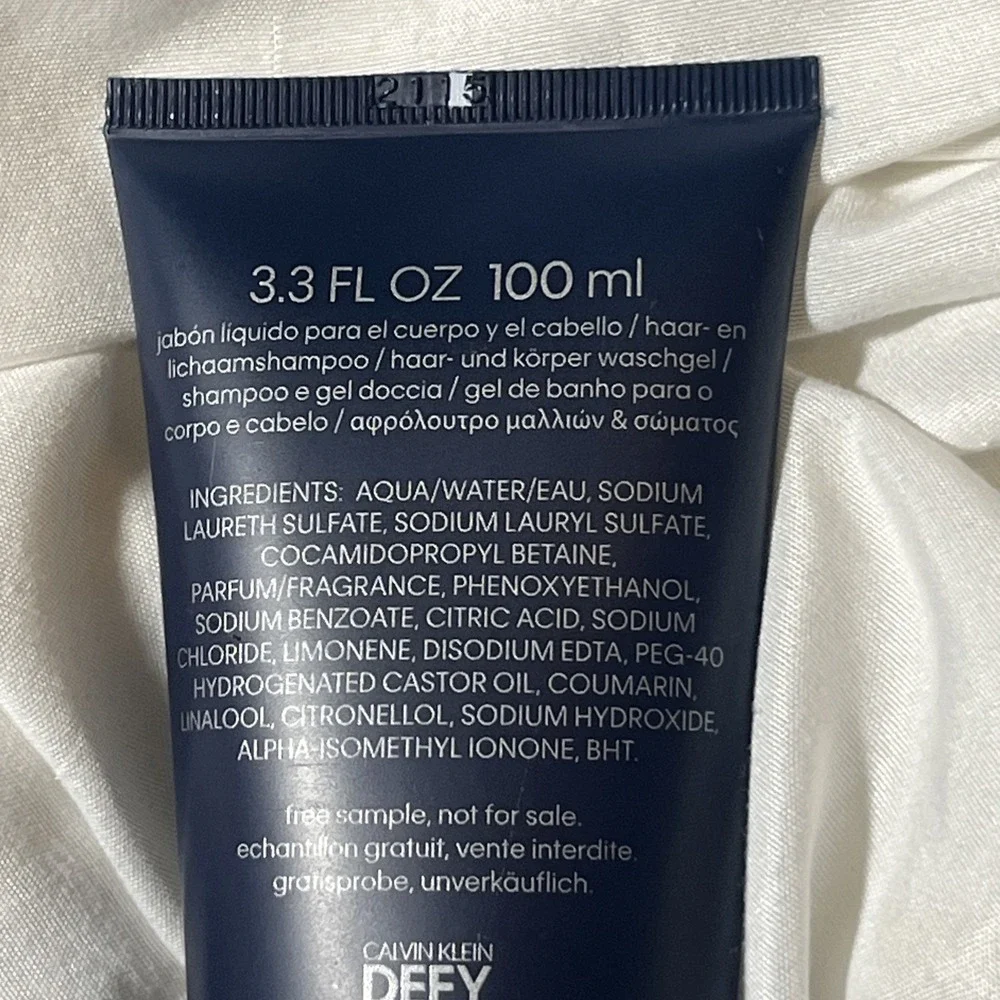 New DEFY CALVIN KLEIN Hair And Body Wash 3.3 FL. OZ. 100 ML Unboxed